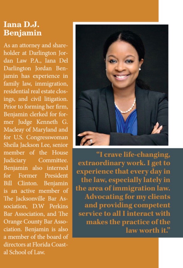 Iana Benjamin is featured in Attorney At Law Magazine’s Women in the Law 2018 Edition